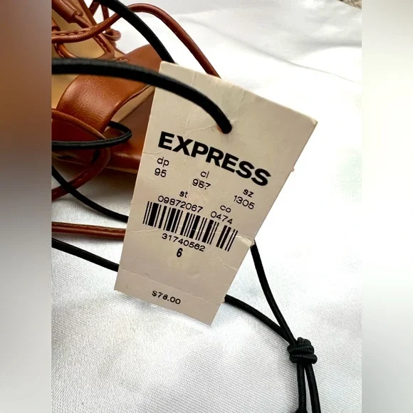 New Express Lace Up Strappy Heels - Picture 7 of 7